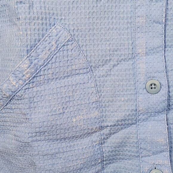 NWOT Denim & Co Waffle Button Front Collared Tunic Sz S - Picture 6 of 11